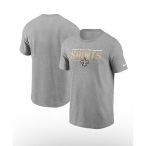 New Orleans Saints Nike Men's Muscle T-Shirt  Heathered Gray Big & Tall Sz 3XL